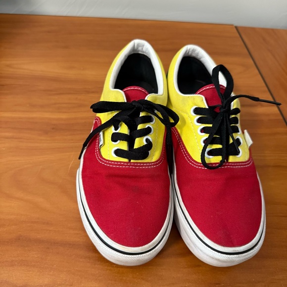 Vans Authentic Era Rally Skate Shoe Red Yellow Blue Black Rasta Skate Sneaker W8 - Picture 3 of 9